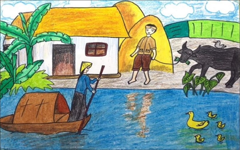 Hướng dẫn vẽ tranh đề tài cuộc sống quanh em